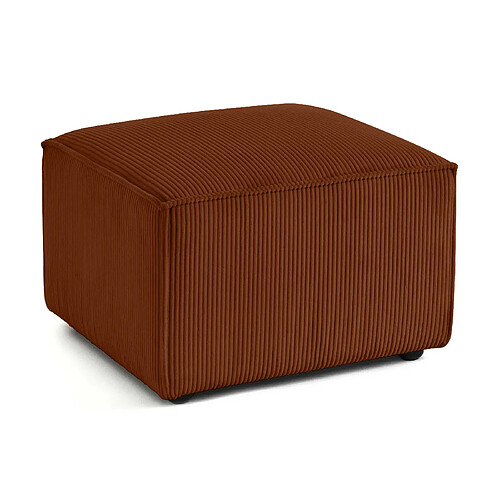 Lisa Design Arty - pouf d'appoint - en velours côtelé