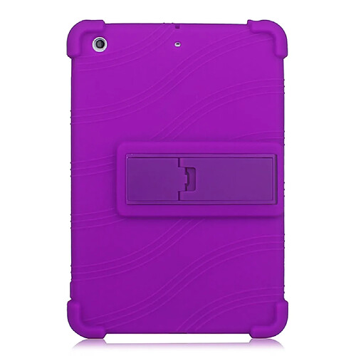 Coque en silicone Souple avec béquille violet pour votre Apple iPad Mini 3/iPad Mini 2/iPad Mini