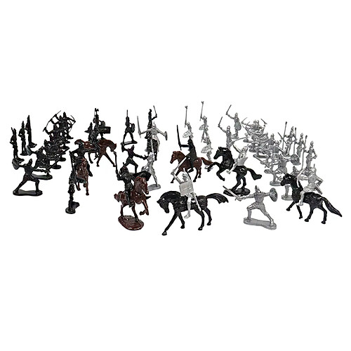 Jouets De Chevaliers, Guerriers En Plastique Chevaliers Médiévaux Chevaliers Action Soldat 60pcs