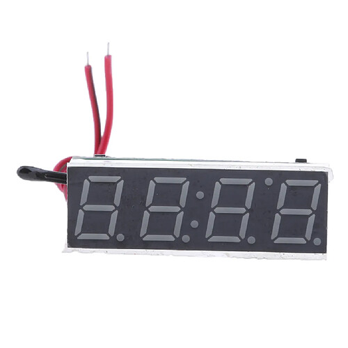 3 en 1 voiture auto numérique led temps voltmètre thermomètre horloge module bleu