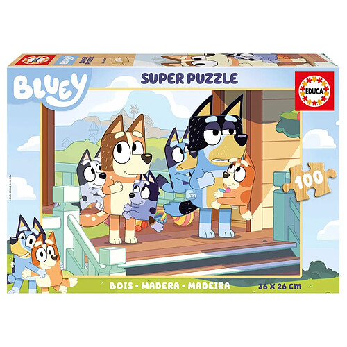 Educa Borras Puzzle 100 pcs Bluey en bois