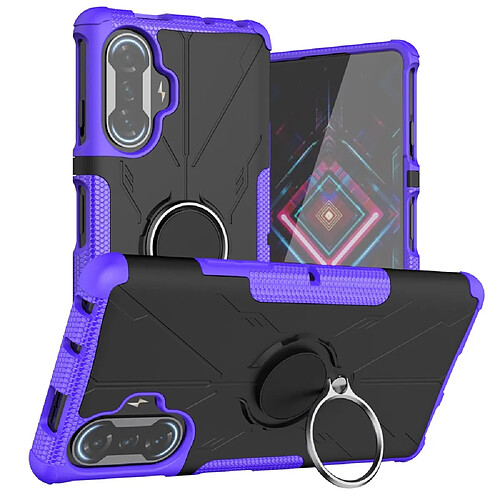 Coque en TPU anti-chute avec béquille pour votre Xiaomi Redmi K40 Gaming 5G/Poco F3 GT 5G - violet