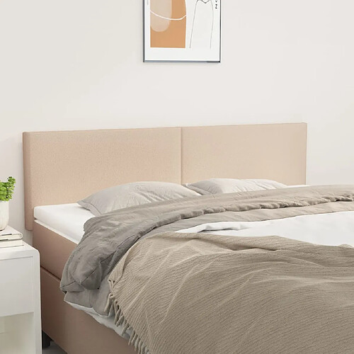 vidaXL Têtes de lit 2 pcs Cappuccino 72x5x78/88 cm Similicuir