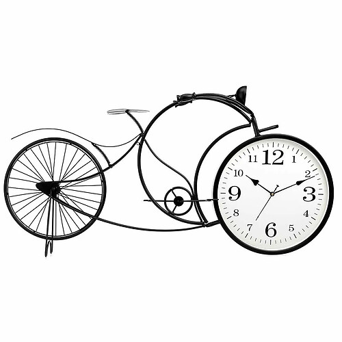 Gift Decor Horloge de table Bicyclette Noir Métal 95 x 50 x 12 cm