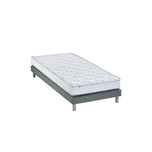 Idliterie Ensemble Matelas Mousse à Mémoire de forme et mousse HR ZENITH + Sommier - Made in France