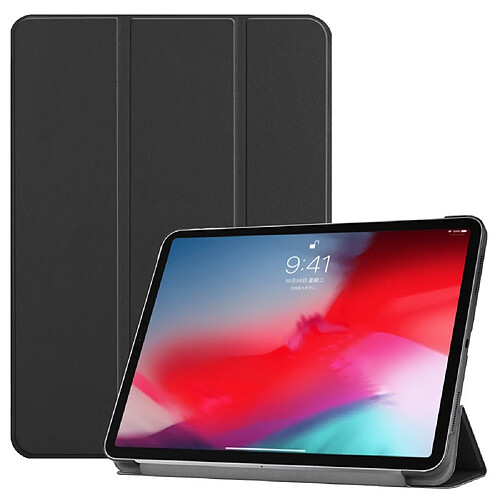 Etui en PU triple pli noir pour votre Apple iPad Pro 11-inch (2018)