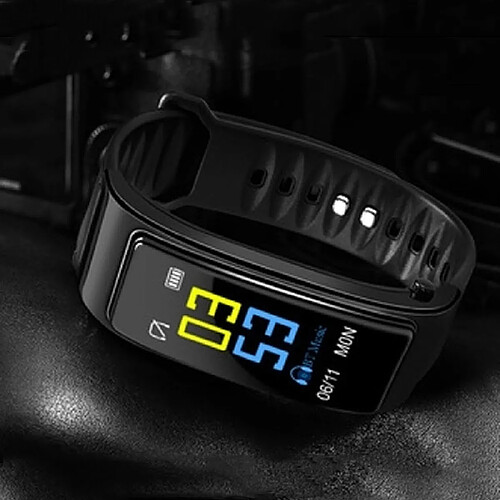 Wewoo Bracelet connecté Smartwatch 0,96 pouces Écran Bluetooth 4.1 Casque + intelligent, Podomètre de soutien / Calories brûlées / Moniteur fréquence cardiaque / Rappel d'appel, Compatible avec les téléphones Android et iOS (Noir)