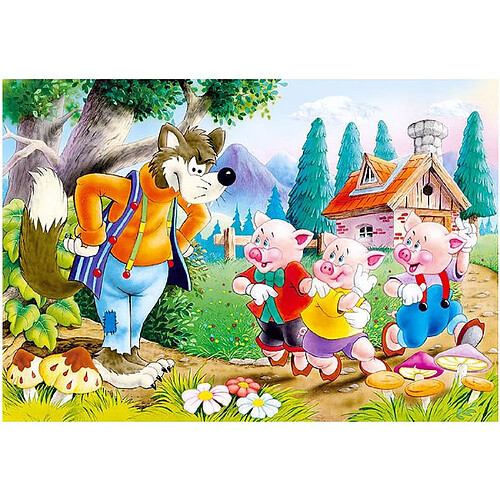 Castorland Puzzle 60 pièces : Les trois petits cochons