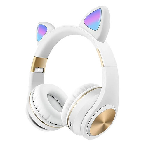 Yonis Casque Audio Oreilles De Chat Bluetooth Rose