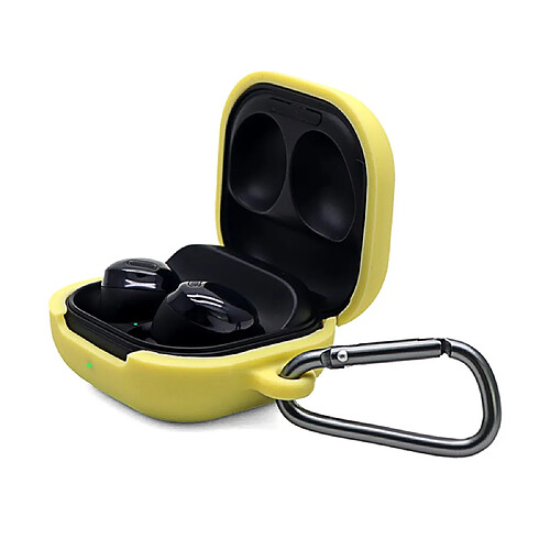 Coque en silicone lavable avec boucle anti-perte jaune pour votre Samsung Galaxy Buds Pro