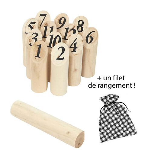 Mister Gadget Jeu de quilles en bois nordique.