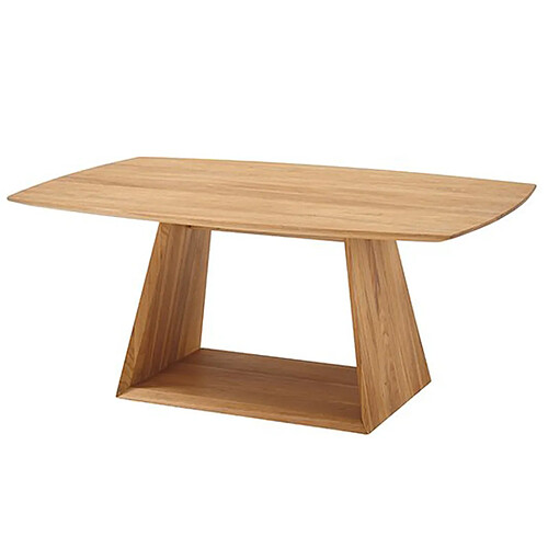 Pegane Table basse en chêne sauvage huilé - Longueur 110 x Hauteur 45 x Profondeur 70 cm