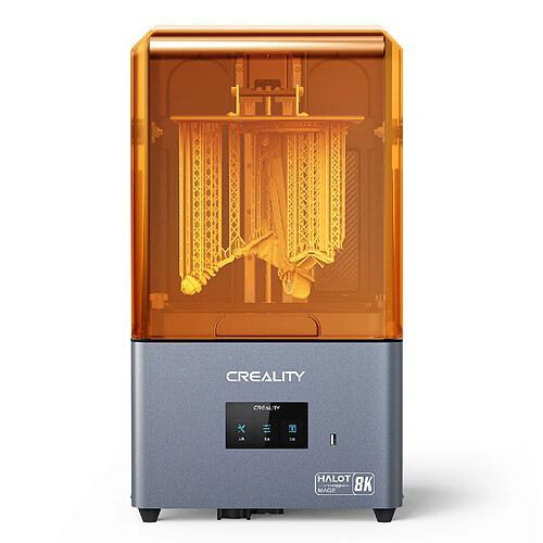 Creality HALOT-MAGE Imprimante 3D, écran d'impression 8K de 10,3 pouces, purification intelligente de l'air, guides linéaires doubles stables sur l'axe Z, conception à clapet monobloc, prend en charge l'impression sur disque U