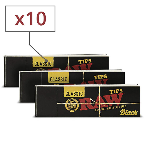 Filtres carton RAW Black par 10