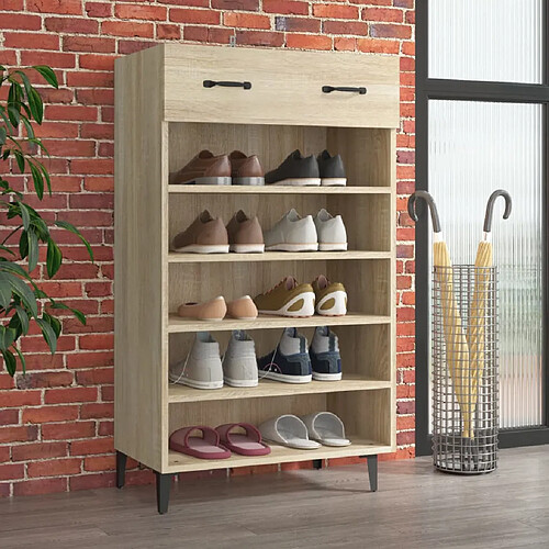 vidaXL Armoire à chaussures Chêne sonoma 60x35x105cm Bois d'ingénierie