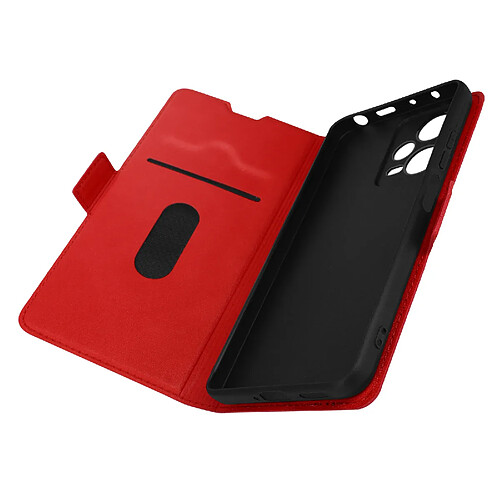 Avizar Étui Portefeuille Rouge pour Xiaomi Redmi Note 12 Pro et Redmi Note 12 Pro Plus