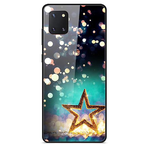 Coque en TPU impression de motifs fantaisie en verre hybride étoile pour votre Samsung Galaxy A81/Note 10 Lite/M60s