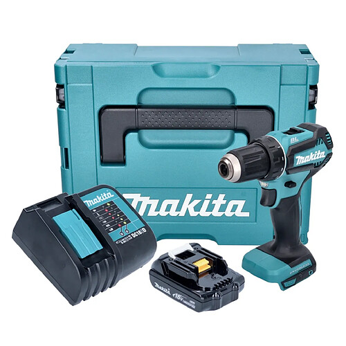 Makita DDF 485 SY1J perceuse/visseuse sans fil 18 V 50 Nm sans balais + 1x batterie 1,5 Ah + chargeur + Makpac