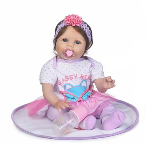 Universal Poupée bébé régénérée quai silicone souple 22/55 cm réaliste poupée jeune fille mariée.