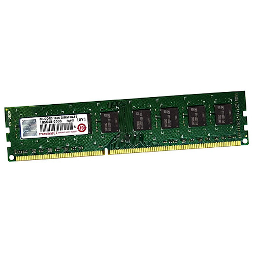 8Go RAM Transcend TS1GLK64V6H PC3-12800U DIMM DDR3 1600Mhz 2Rx8 1.5v CL11 · Occasion