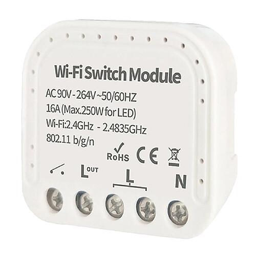 Module De Commutateur De Lumière De Relais WiFi Intelligent 90-264V APP Contrôle DIY EW