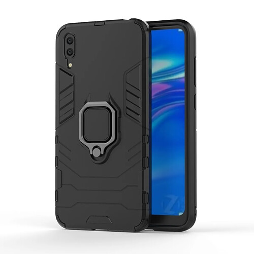 Wewoo Coque Housse de protection antichoc PC + TPU pour HuEnjoy 9, avec support d'anneau magnétique (Noir)