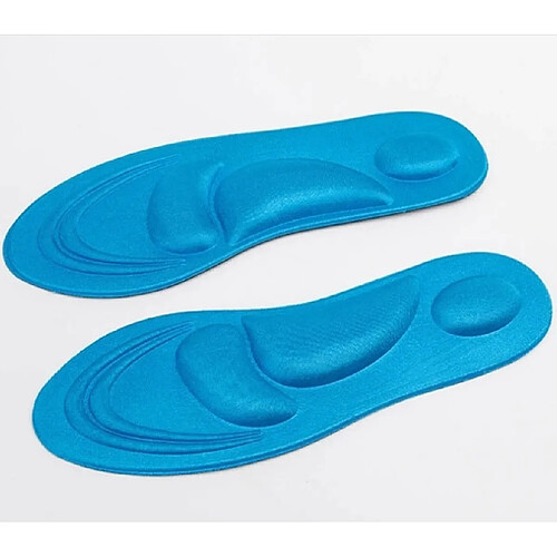 Wewoo Une paire éponge de sport 4D à semelle souple à talons hauts Coussin Soulagement des douleurs Insertion pour Femme Bleu