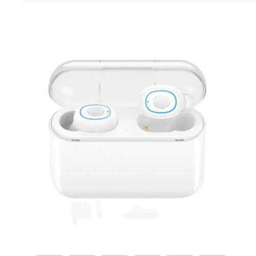 Universal A2 TWS Bluetooth 5.0 Touch Control Master LAVE Switch Bluetooth Headset 1500 mA Blanc