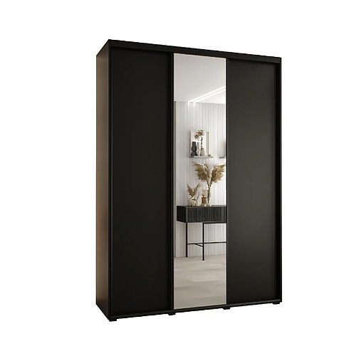 Abiks Meble Armoire à portes coulissantes Davos 3 235.2 x 170 x 45 3 portes coulissante (Noir/Noir/Noir)