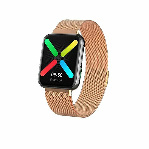 PHONECARE Bracelet Milanese Loop Fermeture Magnétique pour OPPO Watch 41mm - rose Or