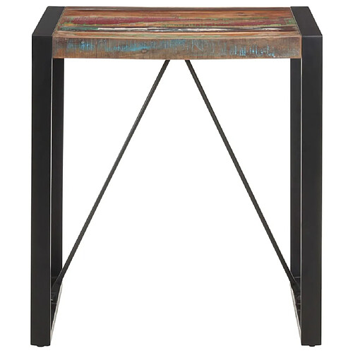 Maison Chic Table de salle à manger,Table à dîner 70x70x75 cm Bois de récupération solide -GKD75673