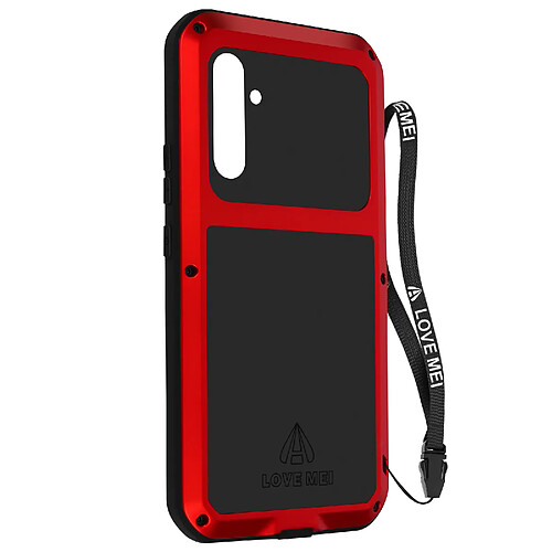 Coque Love Mei pour Samsung A34 5G Intégrale Antichoc Antichute Etanche Rouge