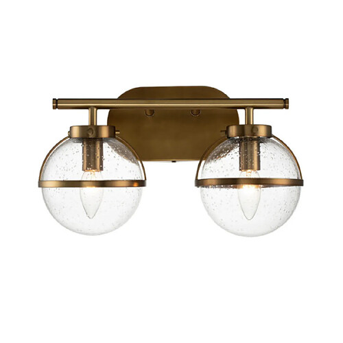 Elstead Lighting Applique murale Salle de bains Hinkley Verre Opale,Acier Laiton Héritage