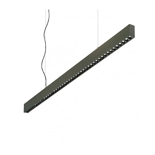 Ideal Lux Suspension Office 1 ampoule Métal,aluminium Noir