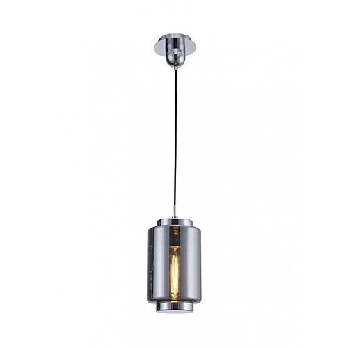 Luminaire Center Suspension design Jarras Chrome poli 1 ampoule 46cm