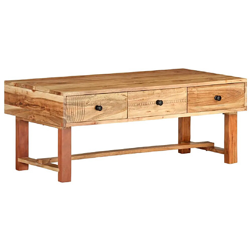 vidaXL Table basse 100x50x40 cm Bois d'acacia massif