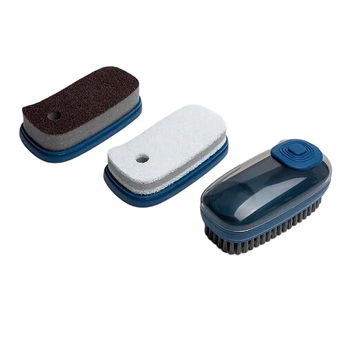 3x Brosse à Vaisselle Distributeur De Savon Brosse éponge De Nettoyage Pour Cuisine Rouge