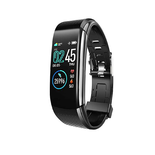 YP Select 1.08inch Color Screen Blood Pressure Heart Rate Monitor Sport Bluetooth Smart Wristband Watch-Noir