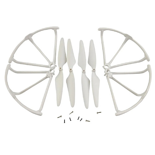 hélice et anneau protecteur de protection pour hubsan h502s h502e h502t h507a blanc