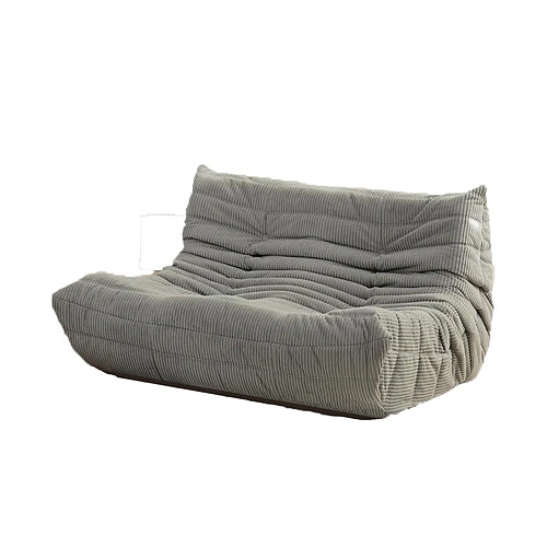 SoftEva Togo loveseat - gris clair - pas d'assemblage, mousse double confort, support ergonomique, toucher doux