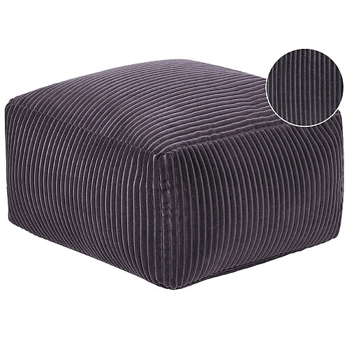 Beliani Pouf MUKKI Gris foncé Coton 50 cm 50 cm