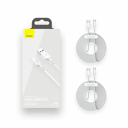 Baseus Câble USB A-USB C - 1.5 m - Blanc