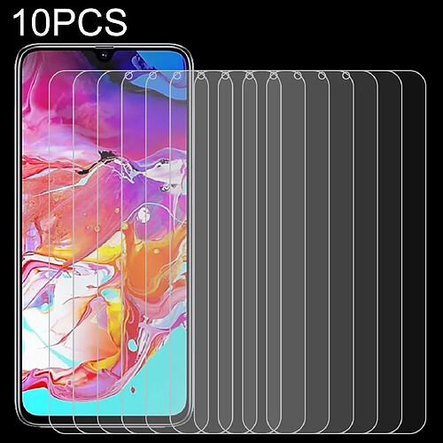 Wewoo Film de verre trempé de 10 PCS 0.26mm 9H 2.5D pour Galaxy A70