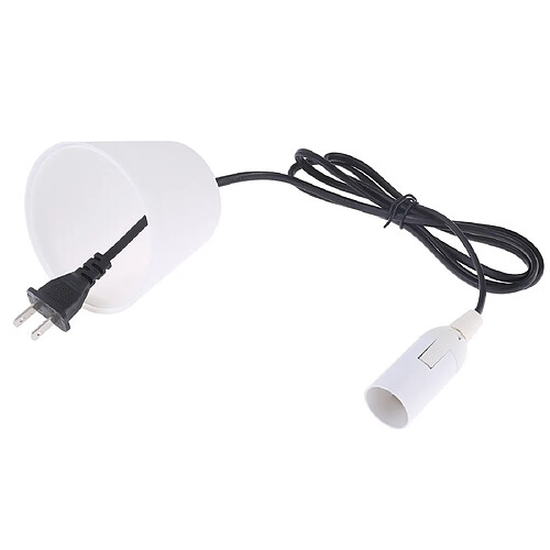 Wewoo Prise d'alimentation de lustre de support de lampe de chapeau de fil E14 avec l'abat-jour et le câble d'extension de 1,5mprise des USA