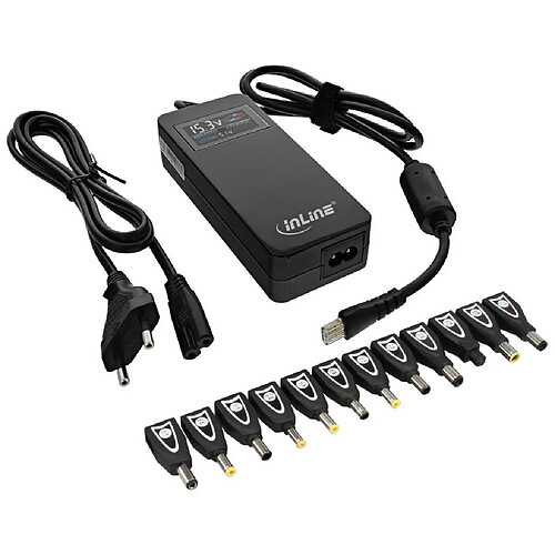 Adaptateur d'alimentation pour ordinateur portable InLine® 90W + USB 100-240V + 12 astuces