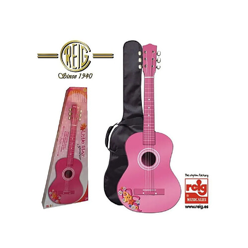 REIG Guitare espagnole - Boîte 75 cm- Rose