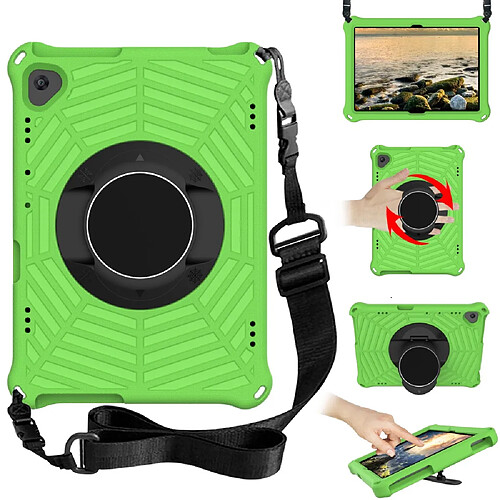 Coque en TPU avec béquille et bandoulière vert pour votre Lenovo Tab M10 FHD REL TB-X605FC/TB-X605LC 10.1 pouces