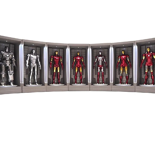 Hot Toys MMSC005-MMSC012 - Marvel Comics - Iron Man 3 - Iron Man Hall Of Armor Miniature Collectible