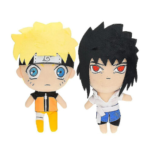 Universal 2pcs 25cm naruto sasuke peluche toy poupées 15cm