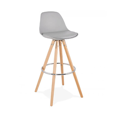 Kokoon Design Tabouret de bar design ANAU GREY 42x43x95 cm